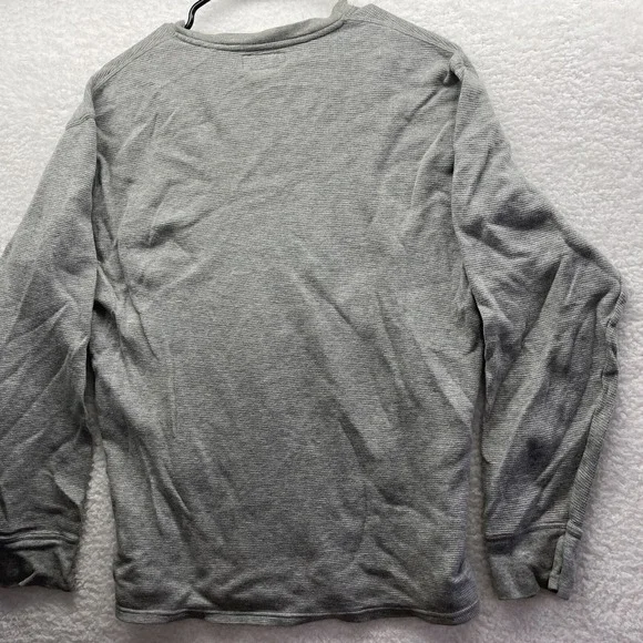 Polo Ralph Lauren Shirt Mens Large Gray Thermal Waffle Knit Long Sleeve Golf Fit - Picture 10 of 11